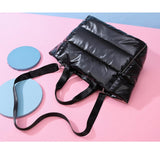 Women Sports Handbag Gym Duffle Travel Messenger Luggage Shoulder Bag Black