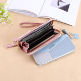 Women Wallet Wristlet Clutch Card Holder Organizer Phone Purse Long Pink