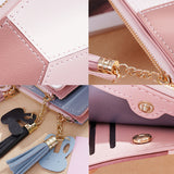 Women Wallet Wristlet Clutch Card Holder Organizer Phone Purse Short Pink