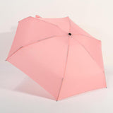 Portable Folding Umbrella Windproof Anti UV Rain Compact Parasol Pink