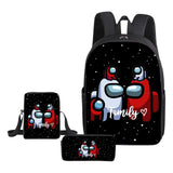 Maxbell 3 Pcs/Set Mens Bag Travel Backpack Gym Sack  Style 1