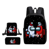 Maxbell 3 Pcs/Set Mens Bag Travel Backpack Gym Sack  Style 1