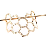 Hair Stick Boho Metal Alloy Geometric Shaped Bun Holder Bun Cage Gold