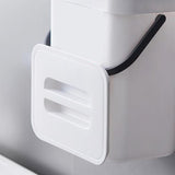 Maxbell  Modern Waste Rubbish Bin Wall Mounted Office Kitchen Trash Can Lid White 3L