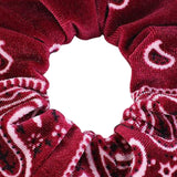 5pcs VELVET HAIR SCRUNCHIES ELASTIC SCRUNCHY HAIR BANDS TIE ROPES Burgundy