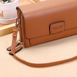 Women Handbag Clutch Crossbody Bag Shoulder Inner Pocket Clutch Brown