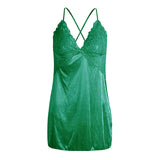 Maxbell Women Babydoll Lingerie Smooth Sleepwear T-back Set Bridal Nighty M