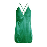 Maxbell Women Babydoll Lingerie Smooth Sleepwear T-back Set Bridal Nighty M