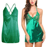 Maxbell Women Babydoll Lingerie Smooth Sleepwear T-back Set Bridal Nighty M