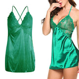 Maxbell Women Babydoll Lingerie Smooth Sleepwear T-back Set Bridal Nighty M