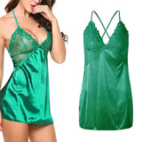 Maxbell Women Babydoll Lingerie Smooth Sleepwear T-back Set Bridal Nighty M
