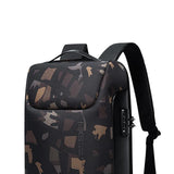 Anti-Theft Laptop Backpack External USB Charge Port Casual Travel Camouflage