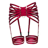 Maxbell Women Underwear Elastic Cage Harness Hollow Suspender Strap Leg Garter Belt