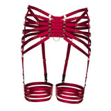 Maxbell Women Underwear Elastic Cage Harness Hollow Suspender Strap Leg Garter Belt