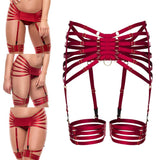 Maxbell Women Underwear Elastic Cage Harness Hollow Suspender Strap Leg Garter Belt