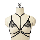 Maxbell Women Body Harness Bra Belt Punk Gothic Bra Bondage Chest Adjustable Strap