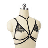 Maxbell Women Body Harness Bra Belt Punk Gothic Bra Bondage Chest Adjustable Strap