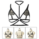 Maxbell Women Body Harness Bra Belt Punk Gothic Bra Bondage Chest Adjustable Strap