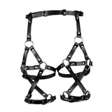 Maxbell PU Leather Body Harness Waist Belt Leg Garter Punk Gothic Suspenders Strap