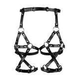 Maxbell PU Leather Body Harness Waist Belt Leg Garter Punk Gothic Suspenders Strap