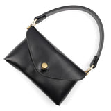 PU Leather Bag Strap Replacement Detachable Tote Handbag Handle Belt Black