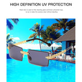 Female Rimless Sunglasses UV400 Driving Sun Glasses Sandy Beach Eyewear 11