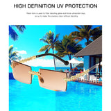 Female Rimless Sunglasses UV400 Driving Sun Glasses Sandy Beach