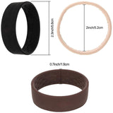 Maxbell Pony Band Clip New Wide Pony Hair Band Dark Chocolate Hair Tie Band White