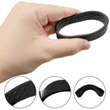 Maxbell Pony Band Clip New Wide Pony Hair Band Dark Chocolate Hair Tie Band White