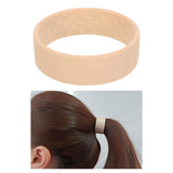 Maxbell Pony Band Clip New Wide Pony Hair Band Dark Chocolate Hair Tie Band White
