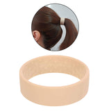 Maxbell Pony Band Clip New Wide Pony Hair Band Dark Chocolate Hair Tie Band White