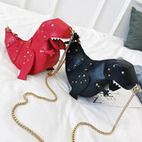 Women Cartoon Shoulder Bag Chic Chain Strap Crossbody Purse Handbag Red