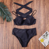 Women Swimsuit Push Up Bras Bikini Set Halter Bathing Suit Beachwear S