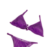 Women Swimsuit Push Up Bras Bikini Set Bathing Suit Beachwear Swimwear Purple S