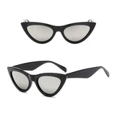 Riding Glasses Fishing Glasses Retro Vintage Cateye Sun Glasses for Women Black White