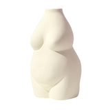 Maxbell Nordic Female Naked Body Art Statues Vase Indoor Planters Home Decor Beige