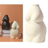Maxbell Nordic Female Naked Body Art Statues Vase Indoor Planters Home Decor Beige