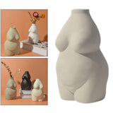 Maxbell Nordic Female Naked Body Art Statues Vase Indoor Planters Home Decor Gray