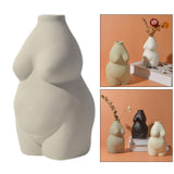 Maxbell Nordic Female Naked Body Art Statues Vase Indoor Planters Home Decor Gray