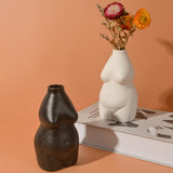 Maxbell Nordic Female Naked Body Art Statues Vase Indoor Planters Home Decor Black