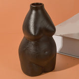 Maxbell Nordic Female Naked Body Art Statues Vase Indoor Planters Home Decor Black