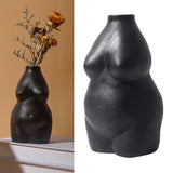 Maxbell Nordic Female Naked Body Art Statues Vase Indoor Planters Home Decor Black