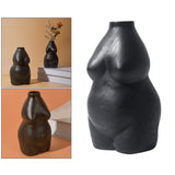 Maxbell Nordic Female Naked Body Art Statues Vase Indoor Planters Home Decor Black