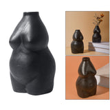 Maxbell Nordic Female Naked Body Art Statues Vase Indoor Planters Home Decor Black