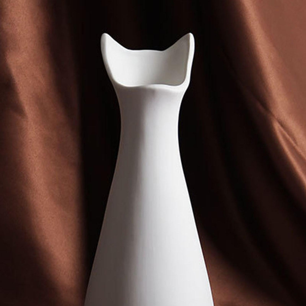 Maxbell  Ceramic Flower Vase Minimalist Home Office Flower Pot Floral Vases White L