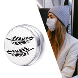 Stainless Steel Essential Oil Diffuser Locket Button for Face Mask Leaf