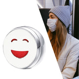 Stainless Steel Essential Oil Diffuser Locket Button for Face Mask Smile