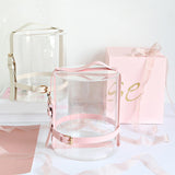 Acrylic Box Storage Case Wedding Birthday Dustproof Gift Box Showcase Pink