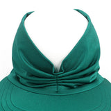 Hollow Top Summer Visor Outdoors Beach Hats for Women Girls Green