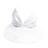 Hollow Top Summer Visor Outdoors Beach Hats for Women Girls White